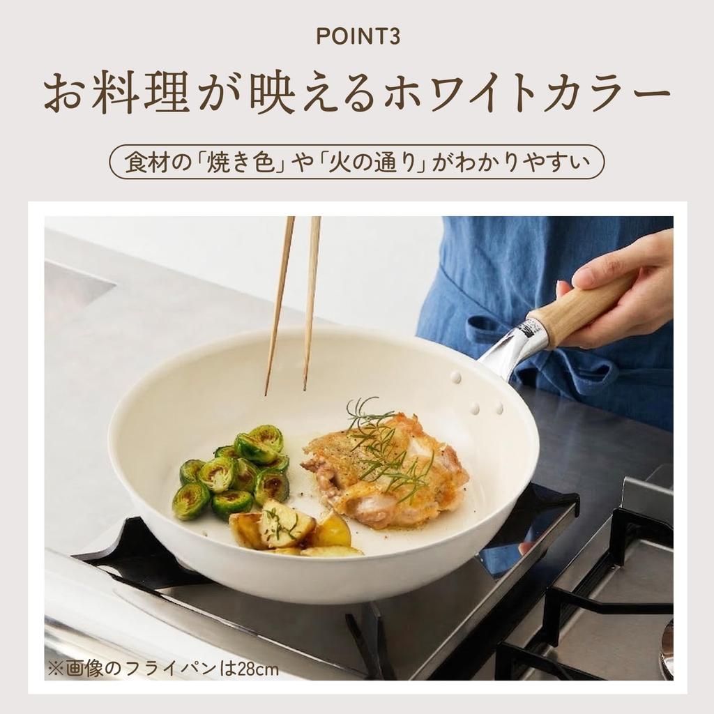 [Online Exclusive] Urushiyama Metal Frying Pan 20cm Kotori Pan Ceramic Coated Made In Japan Gas Stove Only Lightweight PFOA-Free White KOTORIPAN