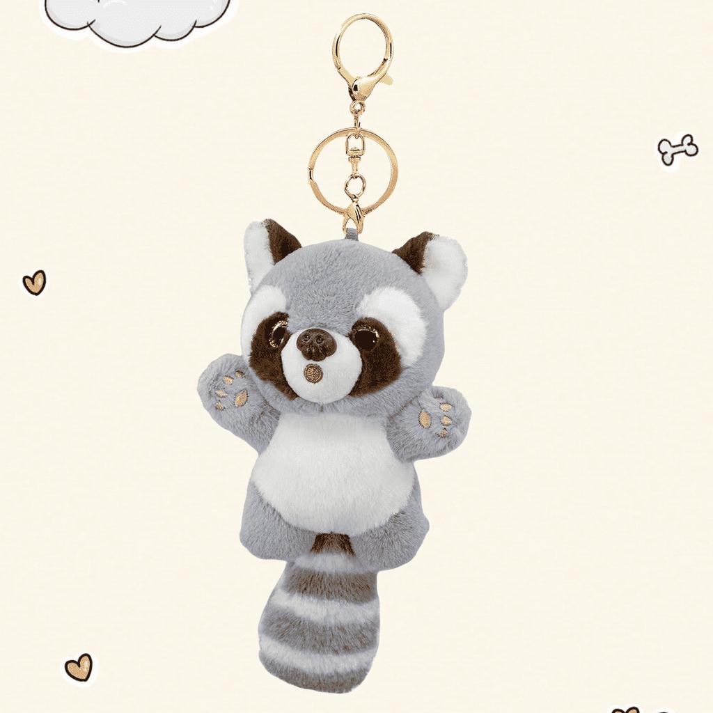 Cute Cartoon Red Panda Plush Toys Pendant Little Raccoon Doll Keychain Doll Playground Raccoon Stuffed Backpack Decor Gifts Kids