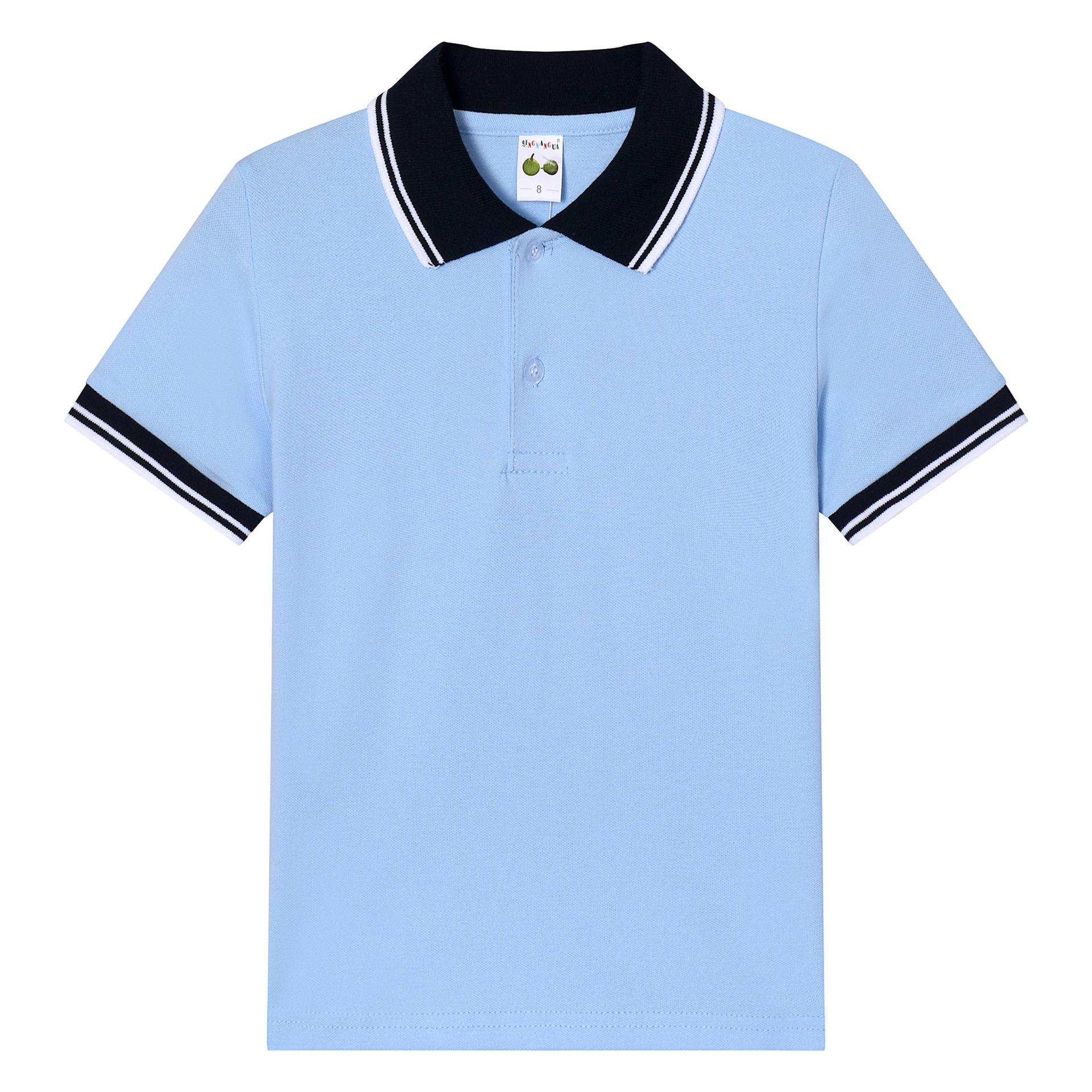 

Детская белая хлопковая рубашка-поло с коротким рукавом для школьной формы Size 14, height 120cm