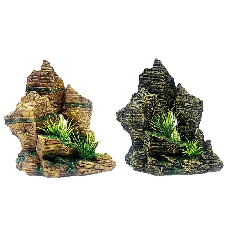 DIY Aquarium Fish Tanks Artificial Resin Rockery Plant Ornament Landscape Decors