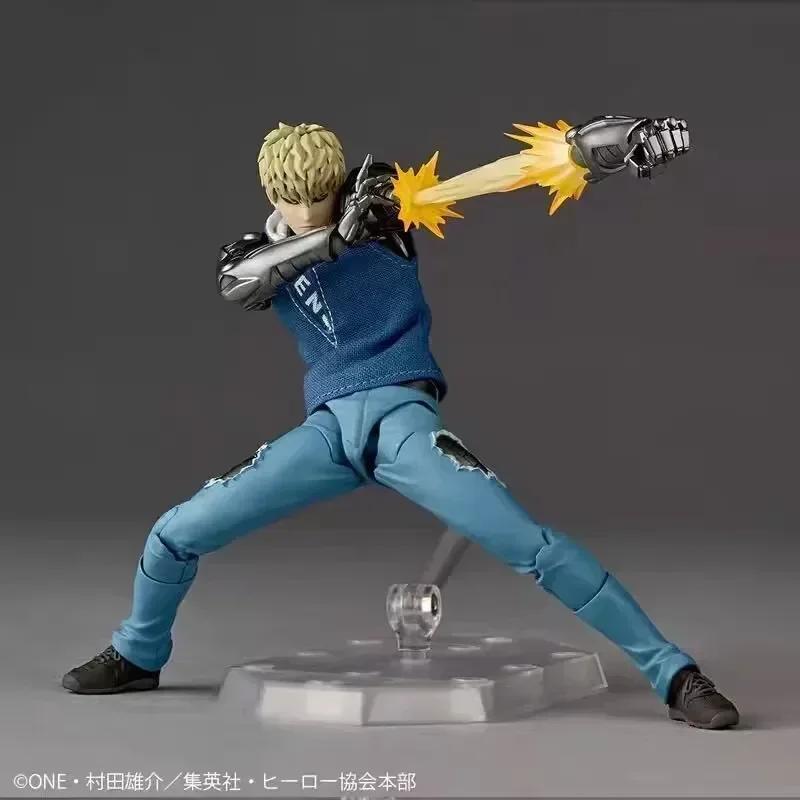 HOT Ko Genos Action Figure One Punch-man Anime Figurine Kaiyodom Revoltech Yamaguchi Joint Movable Model Statue Kids Toys Gifts