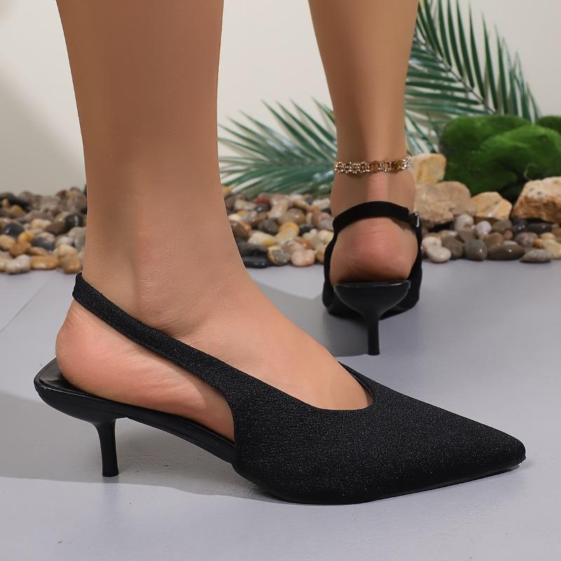 Women Sandals Pointed Toe High Heels Shoes Sexy Dress Party Woman Slippers 2025 Elegant Summer New Slingback Pumps Sandalias