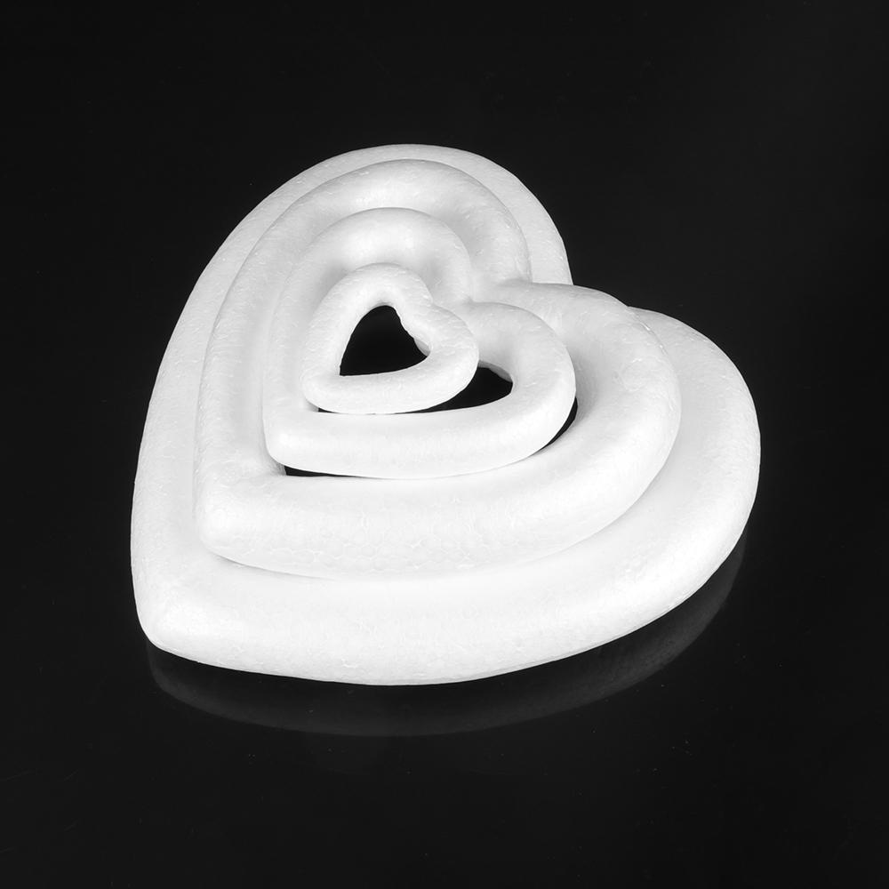 Polystyrene Wedding Decor Party Decoration Valentine's Day Heart Foam Mould White Craft Balls