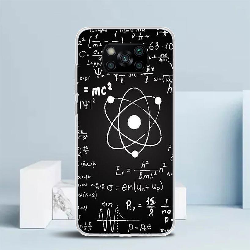 Physics Chemical Mathematics Phone Case For Xiaomi Poco F7 Ultra X5 X6 X7 Pro M7 Redmi 15C 15 13C 13 12C 12 10C 10 10A 9 9C 9A 9