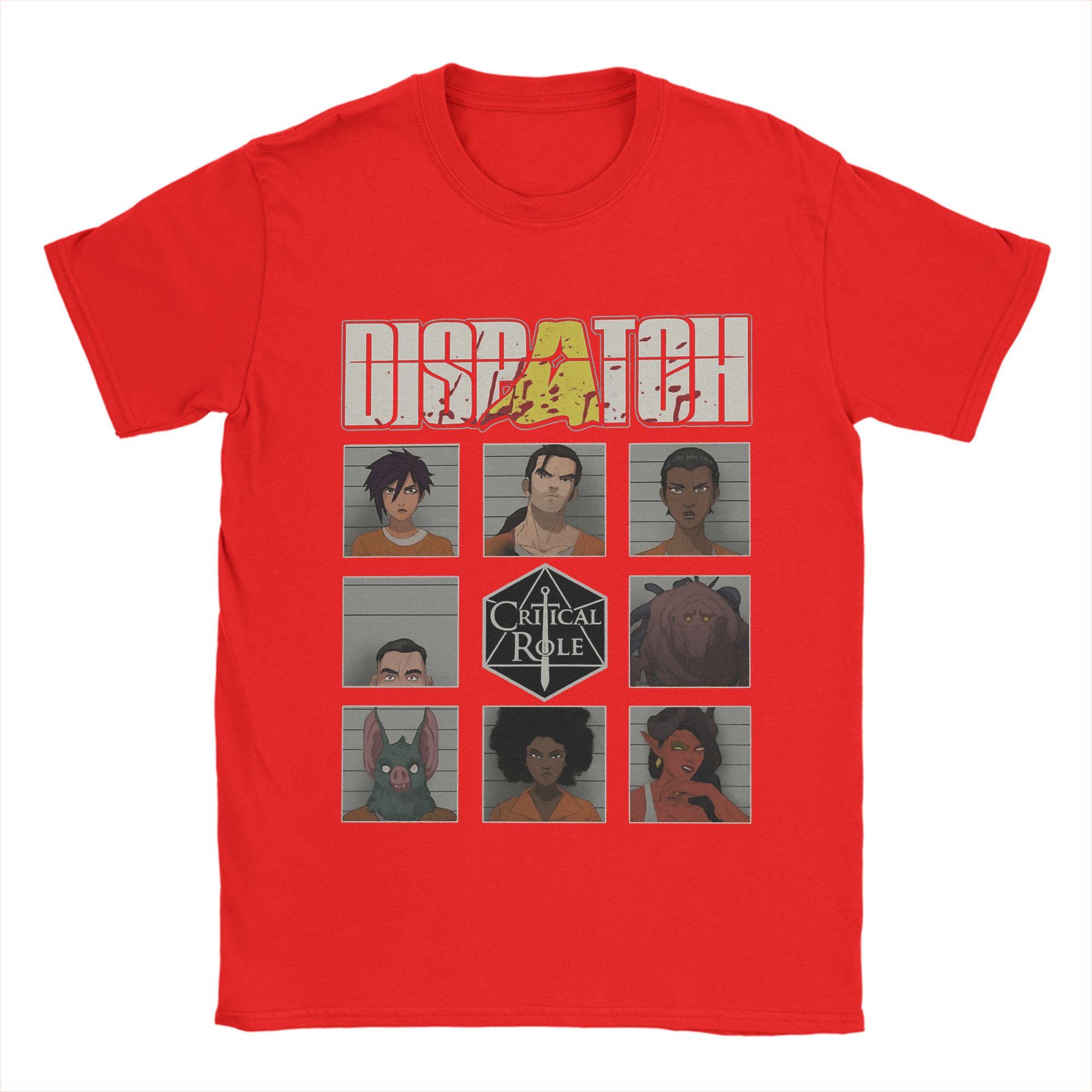 

Вінтажна футболка для чоловіків з грою Dispatch Круглий виріз Чиста бавовна Футболка з коротким рукавом 4XL 5XL 6XL Топи 2XL