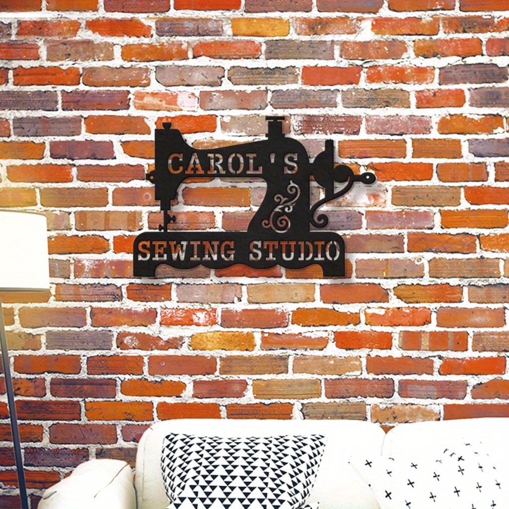 Custom Metal Sewing Machine Wall Art Retro Home Decor Sign