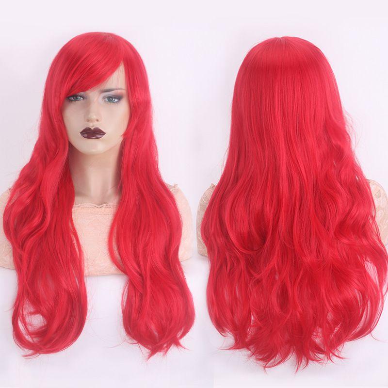 Cosplay Anime Wig 70cm Long Curly Hair Colorful Stage Wig for Cosplay