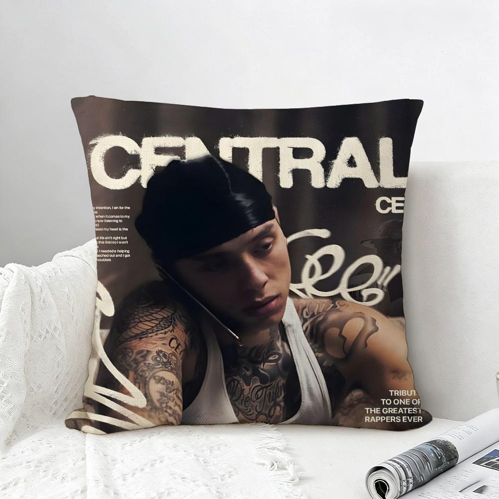 Rapper Central Cee Cushion Cover Natural Linen Pillowcase Set AllinOne Decor for Sofa Bedroom  Chair