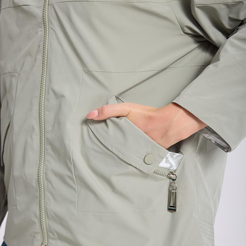 Women Jacket MODERN NEW SAGA Spring Women Coat Brand Autumn Lady Trench Coat Hidden Hood Windbreaker Plus Size