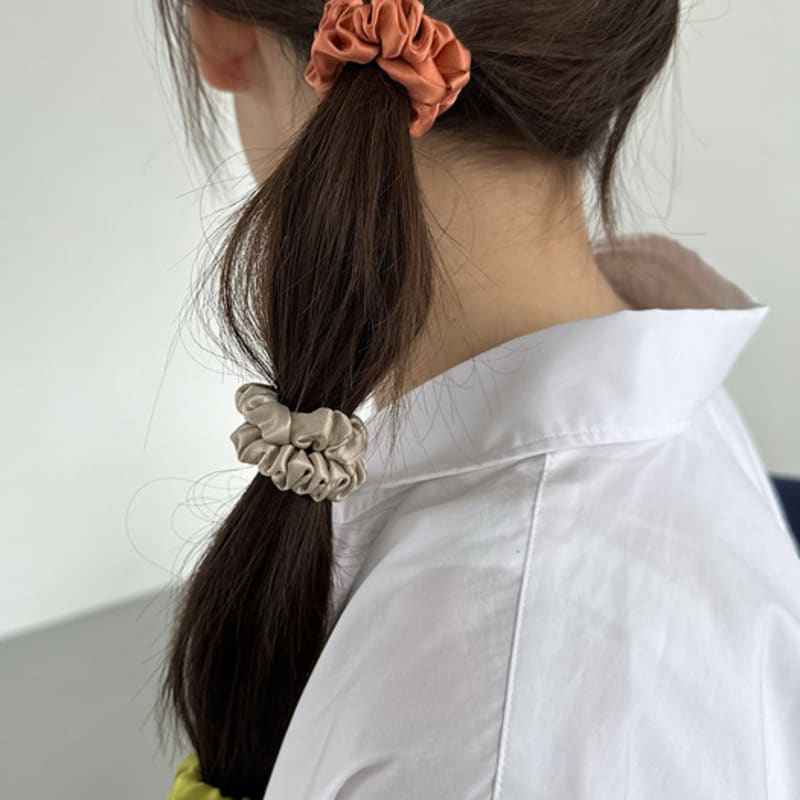 Geegee [1+1] Real Silk Scrunchie - 4color