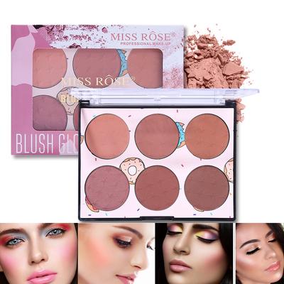 6 Color Blush Glow Kit Face Powder Blusher Palette Makeup Contour Palette Maquillage Facial Cosmetic