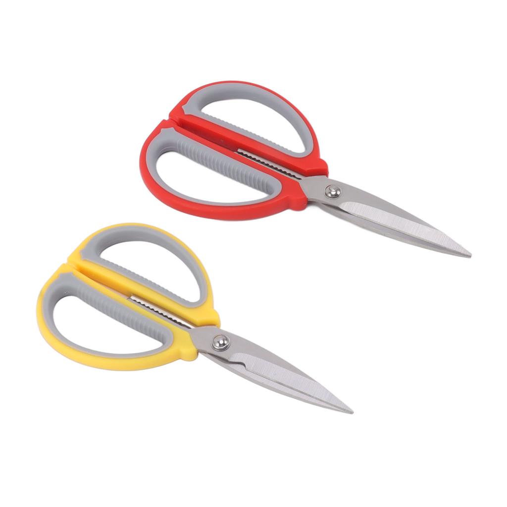 2Pcs Kitchen Scissors Stainless Steel Blade Serrated Edges Heavy Duty Meat Scissors Poultry Shears