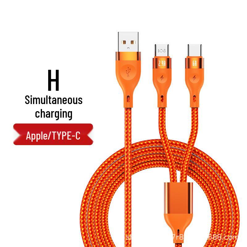 

120W Type-C Dual Flash Charging Cable for Apple & Huawei - Fast Charge & Data Transfer 1.2 meters