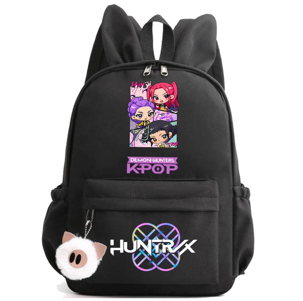 Anime Cartoon K-Pop Demon Hunters Printed Backpack for Teenger Children Student Schoolbag Girl Kid Gift Women Large Capacity Waterproof Travel Bag