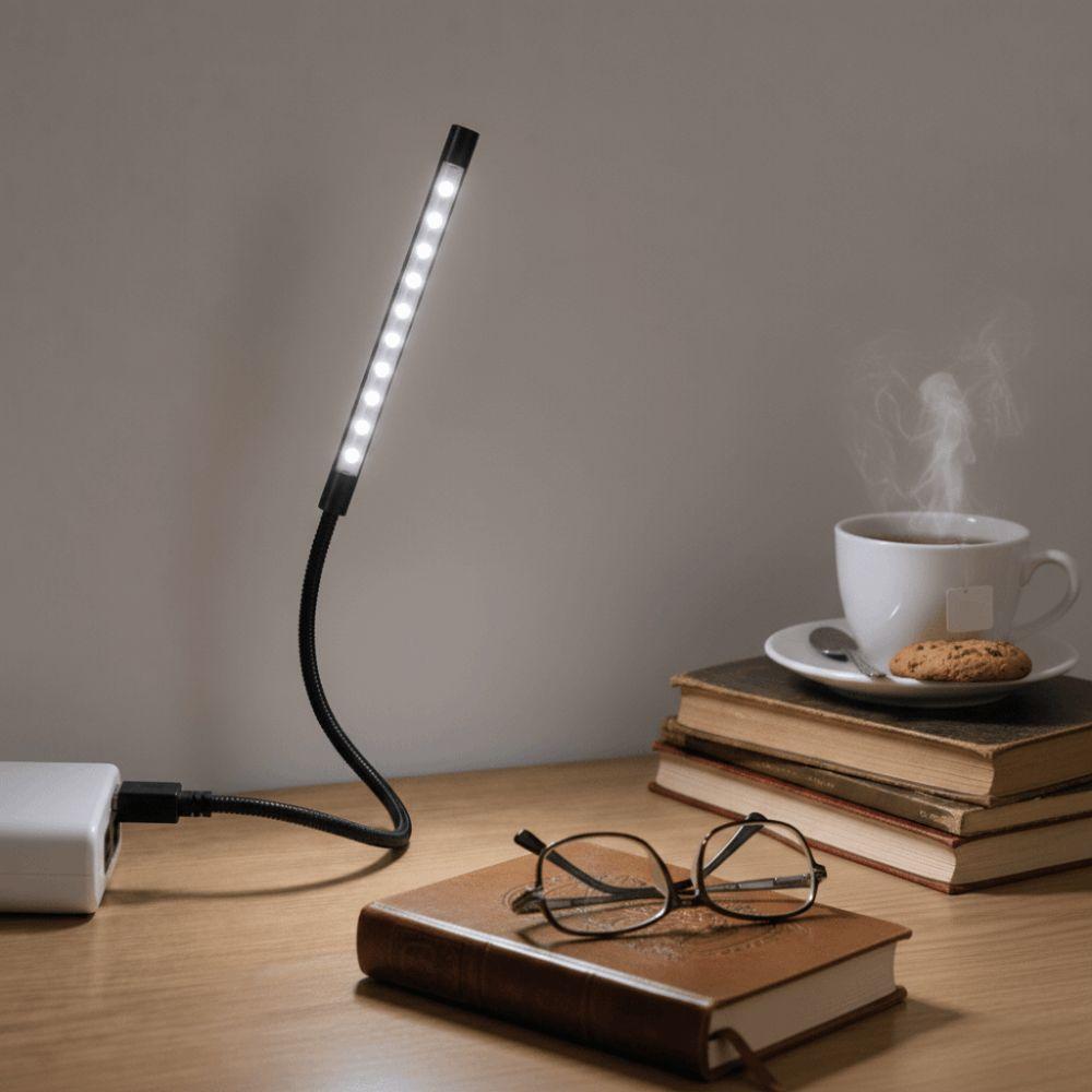 Portable 5V LED Reading Light 10 LEDs Flexible Gooseneck LED Light White Light 1W LED Lamp Computer