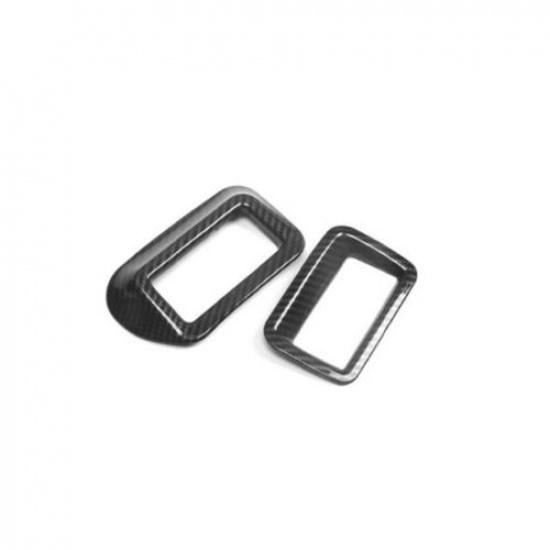 Carbon Fiber Headlight Adjustment Switch Cover Trim For Toyota C-HR CHR 2016-22