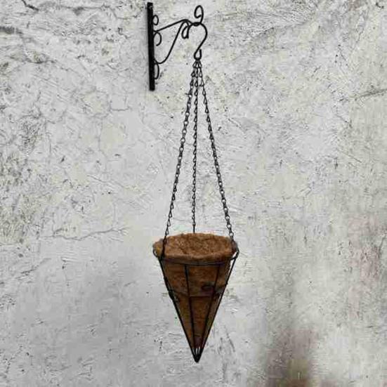Metal Hanging Planter Basket with Coconut Liners Easy Planting Hanging