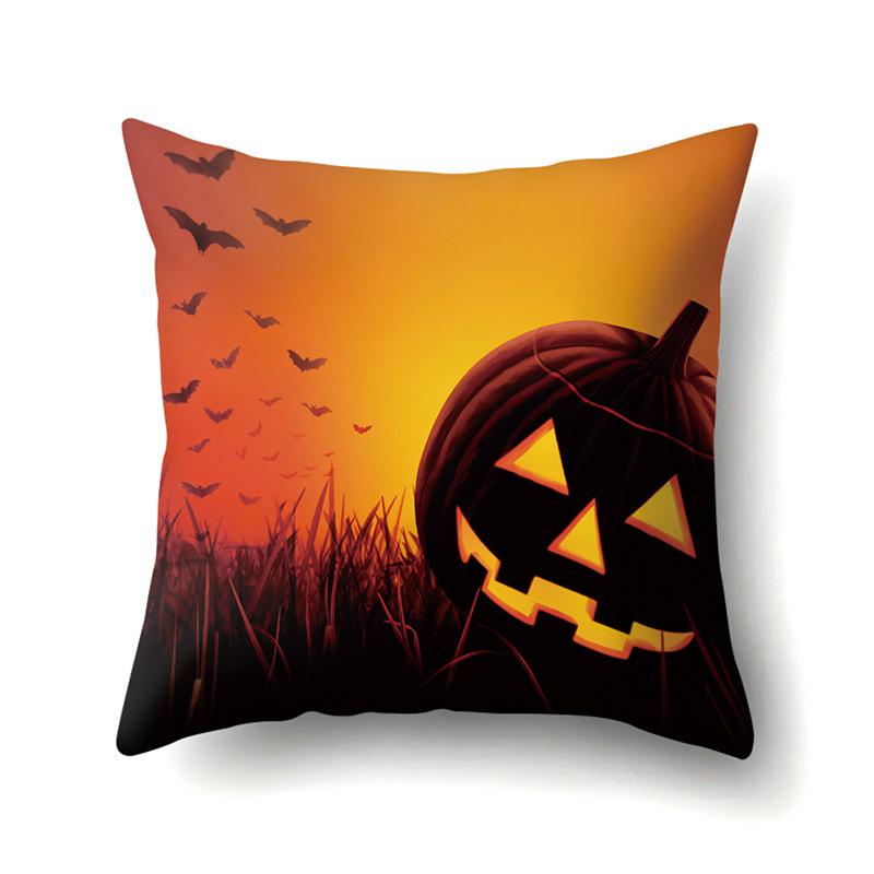 Halloween Pillowcase Car Waist Pillow Pumpkin Sofa Cushion Cover Office Home Living Room Pillowcase