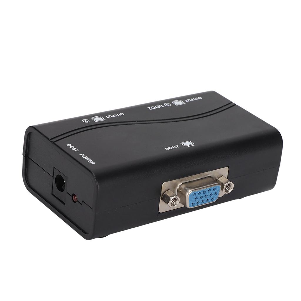 VGA Splitter 1 In 2 Out 250MHz USB Powered 1920x1440 1080P Video Splitter for Screen Duplication