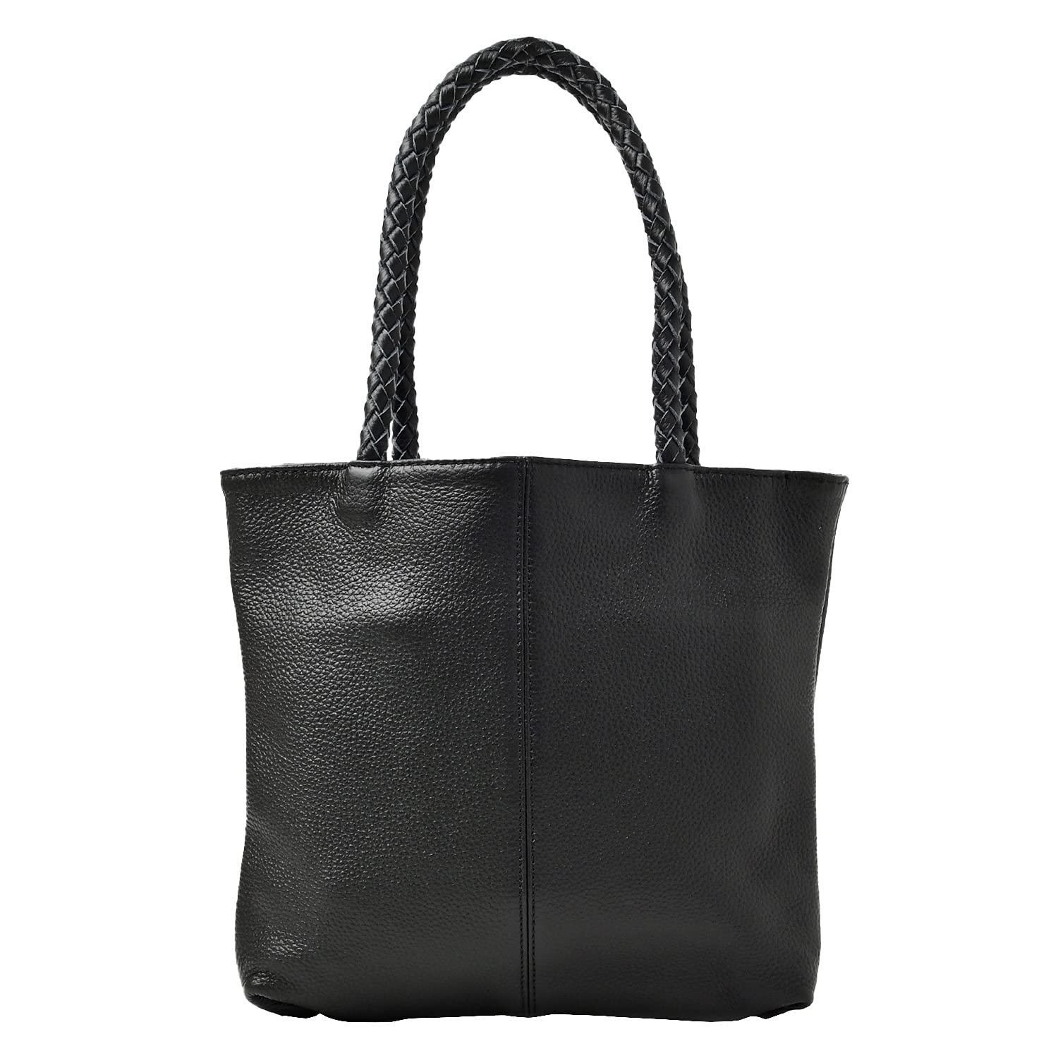 

Genuine Leather Tote Bag Lunch Bag Leather Small Petite Rochelle Black [Notre Favorie] Women s чорний