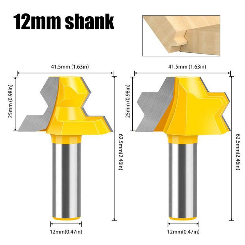 Εξαεδρικός/Οκταεδρικός Αρμός Γλώσσας και Μόρσου Μαχαίρι CNC Κεφαλή Ρούτερ για Μίτρα Κλειδαριάς 12.7mm/12mm Στέλεχος Κόφτης Μόρσου από Κράμα Καρβιδίου