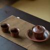 Wabi Sabi Style Hammer Patterned Ancient Pottery Gaiwan Antique Tea Tureen Tea Bowl With Lid Kit Tea Brewing Cover Bowl Cafes