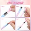 Rhinestone Picker Refillable Wax Pen DIY Nail Art Rhinestone Painting Decoration Dotting Wax Pen Rotatable Rhinestone Pick-up Tools with Refill