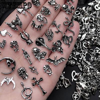 Gothic Punk Nail Art Dekorationen Kit Exquisite Tragbare Nägel Zubehör DIY Nageldesign Dekor Bastelmaterial