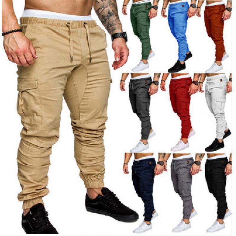 Men's Casual Multi-Pocket Workwear Long Pants - Woven Fabric
