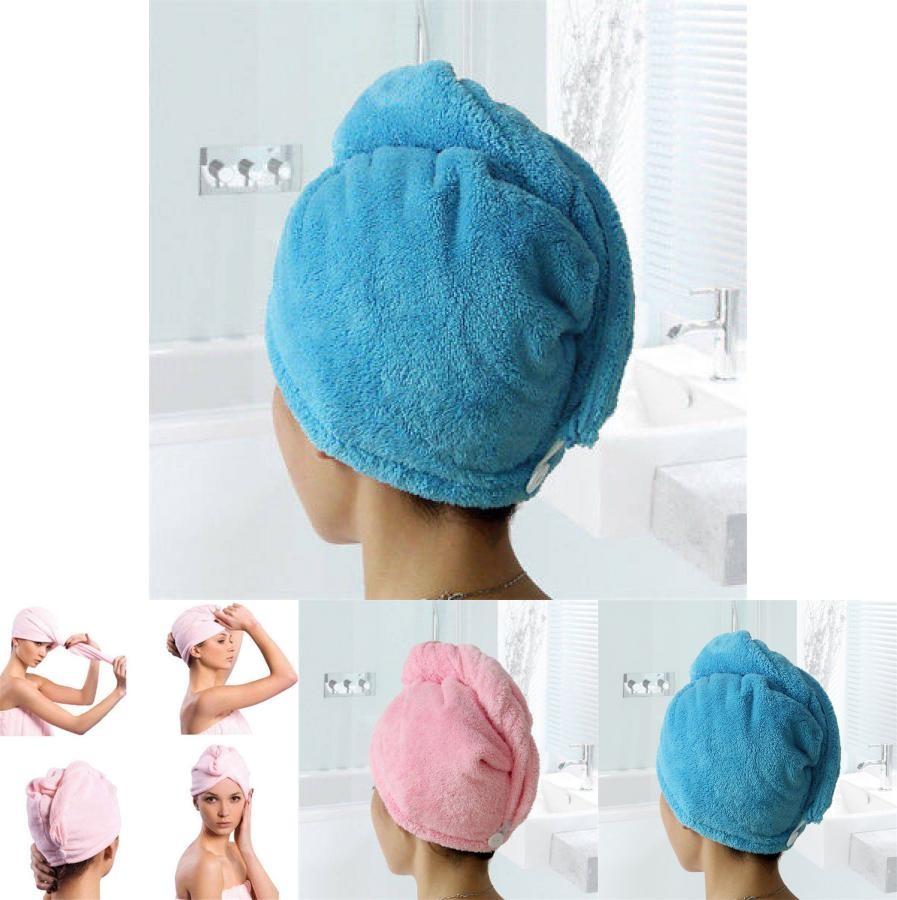 Coral Fleece Hair Towel Cap For Women Fast Dry Absorbent Shower Head Wrap