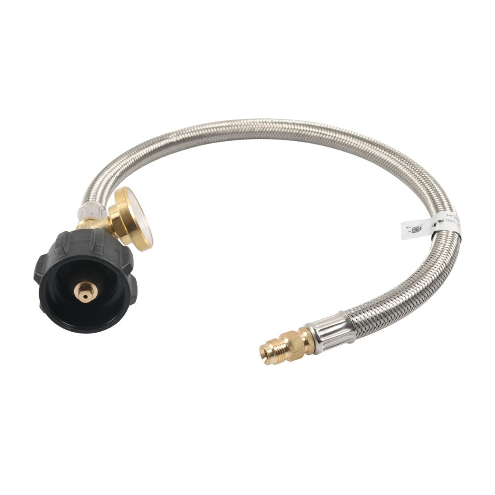 Safe Double Ended LP Propane Regulator Kit Stainless Steel Stainless Steel Hose Kit  Trailer