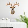 Animal Figurines Antlers Artwork Resin Wall Sculpture for Office Living Room Bedroom Ornament