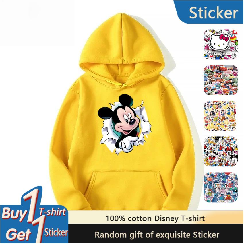 Disney Partner-Look Mickey Mouse Kapuzenpullover für Paare, Kinder-Hoodies für Frühling, Herbst und Winter