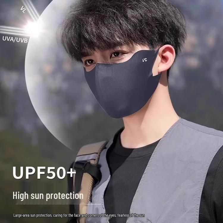 Unisex Breathable Anti-UV Full Face Ice Silk Sunshade Mask