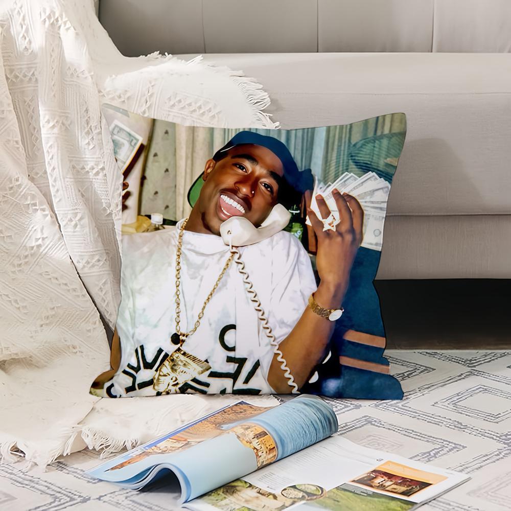 American Rapper T-Tupac Pillow Case Office Cushions Suitable For Sofa Car Bedroom Decorative Cushion Cover