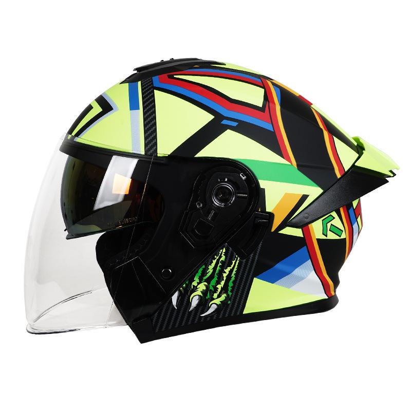 3C Certified Dual Lens Motorcycle Helmet for All Seasons – Unisex, Half and Full Face Options for Winter Riding