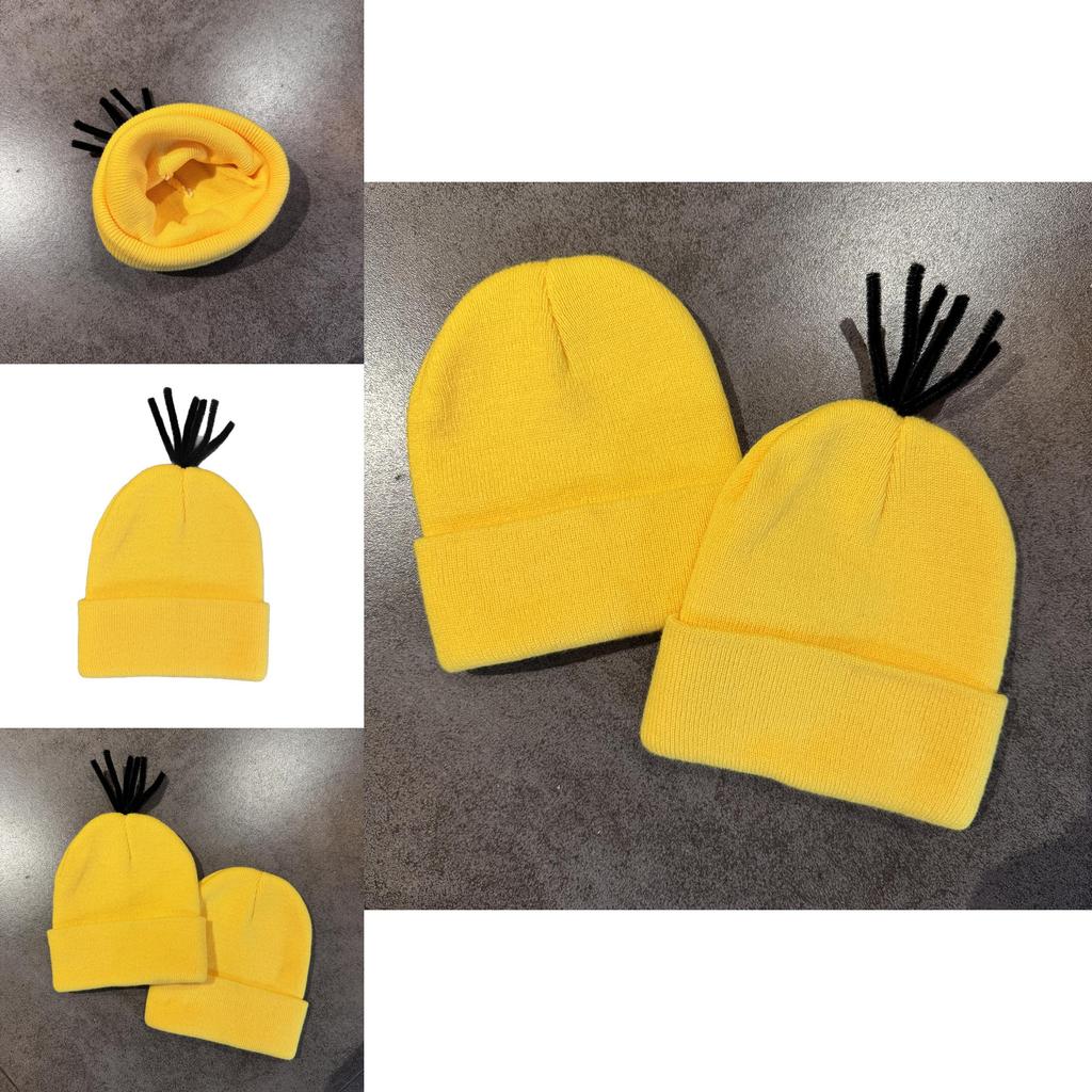 Minions Cartoon Knit Beanie Hat For Winter Warmth And Streetwear Fashion