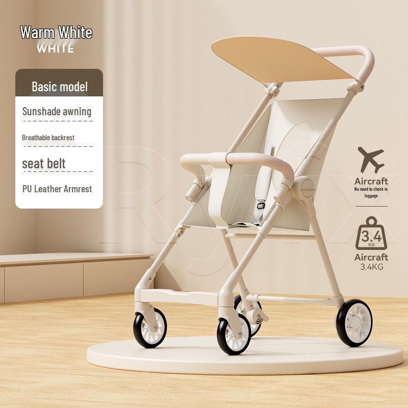 Compact Foldable Baby Stroller: Lightweight and Travel-Friendly, Carry-On Compatible