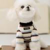 Cartoon Pet Elephant Striped T-shirt Sun Protection Cool Pet Sweatshirt Pet Clothes  Four Seasons
