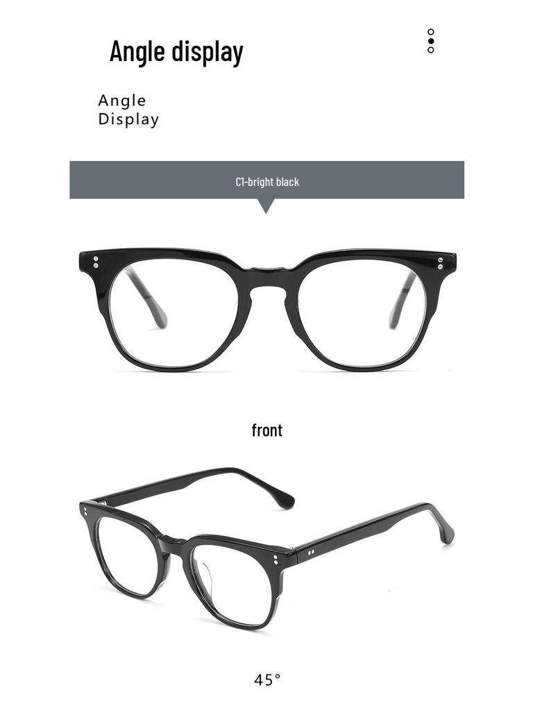JQ1004 Tortoiseshell Retro Acetate Unisex Prescription Glasses Frame - High-End Design
