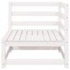 vidaXL 2-part. Garden Lounge Set with Cushions White Solid Pine