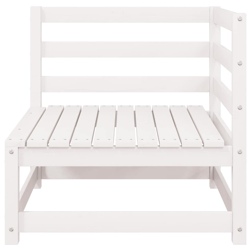 vidaXL 2-part. Garden Lounge Set with Cushions White Solid Pine