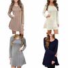 Stylish Women's Knitted Sweater Jumper Mini Dress For Cozy Winter And Autumn Wear