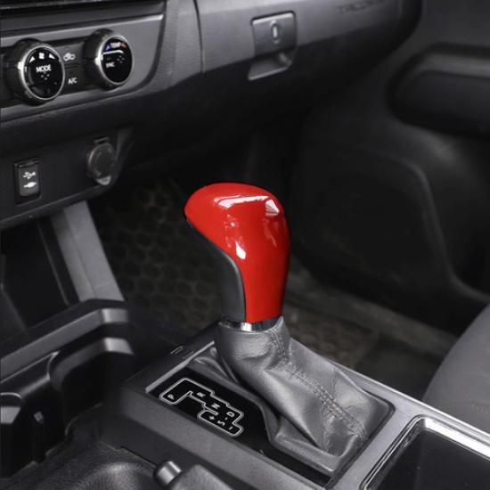 For Toyota Tacoma 2016- ABS Red Interior Gear Shift Knob Head Cover Trim Cap