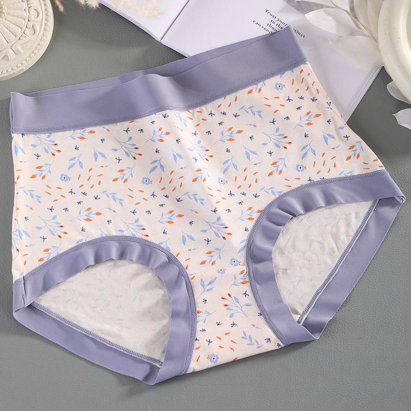 Women Underpants Modal Panties Printing Underwear Breathable High Waist Comfortable Soft Plus Size Briefs Fit 40kg to 100kg