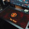 Manchester United F Custom Name Large Size Mouse Pad Large Gaming Table Cushion Non-slip Laptop Tablet Big Mousepad XXL Mat Mini PC Playmat With Lock 