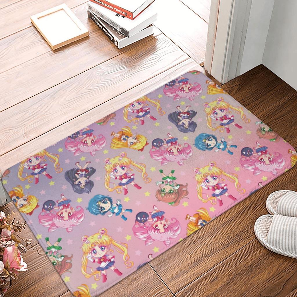 Anime Sailors Moons Doormat Anti-Slip Entrance Bathroom Kitchen Floor Door Mat Garage Rug Carpet Footpad