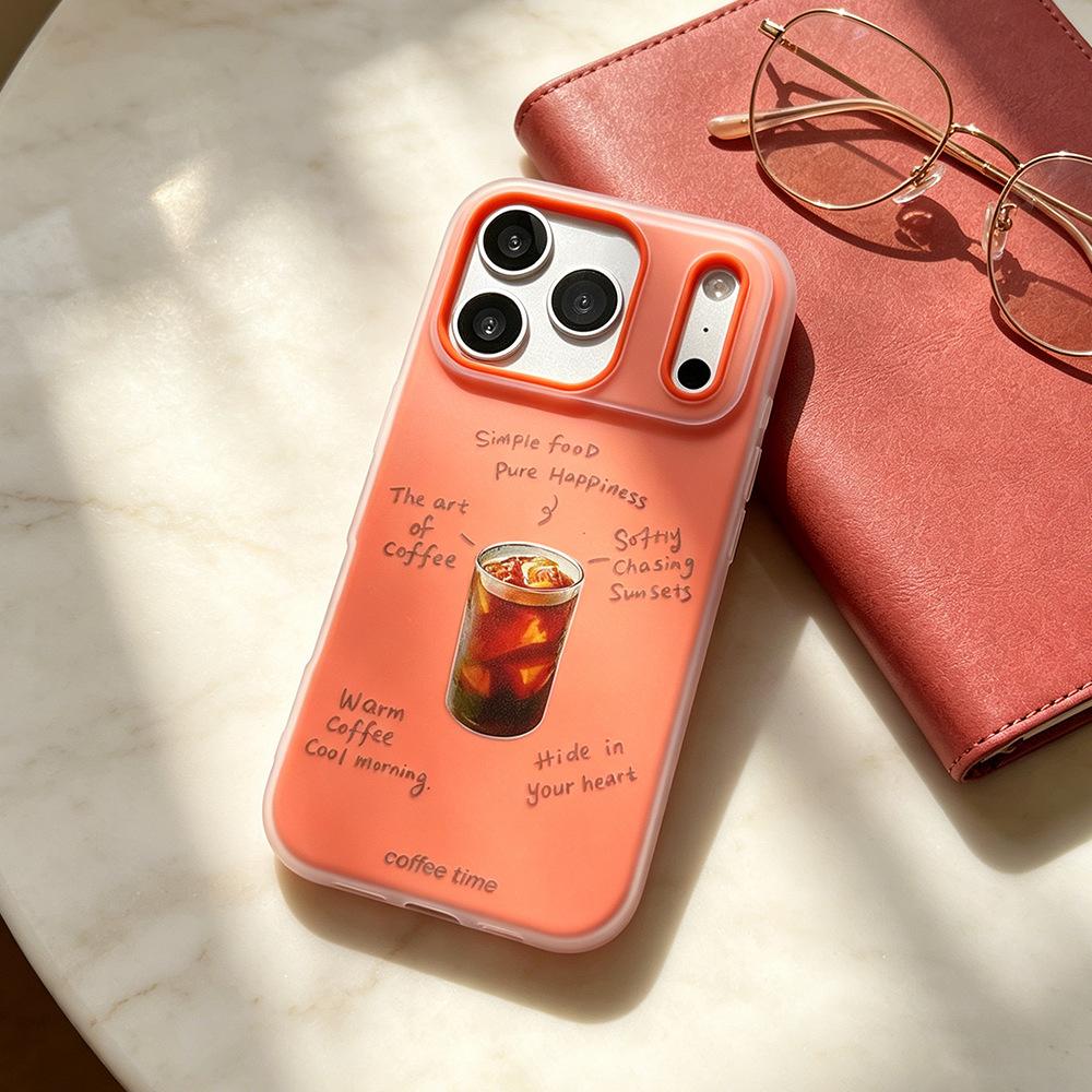 Iced Coffee for Apple Xiaomi Oppo Matte Phone Case iPhone17/16Pro Niche Huawei Mate Female