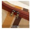 Striped Canvas Women's Travel Bag - Japanese Style, Large Capacity, Handheld, Single Shoulder, Crossbody Bag