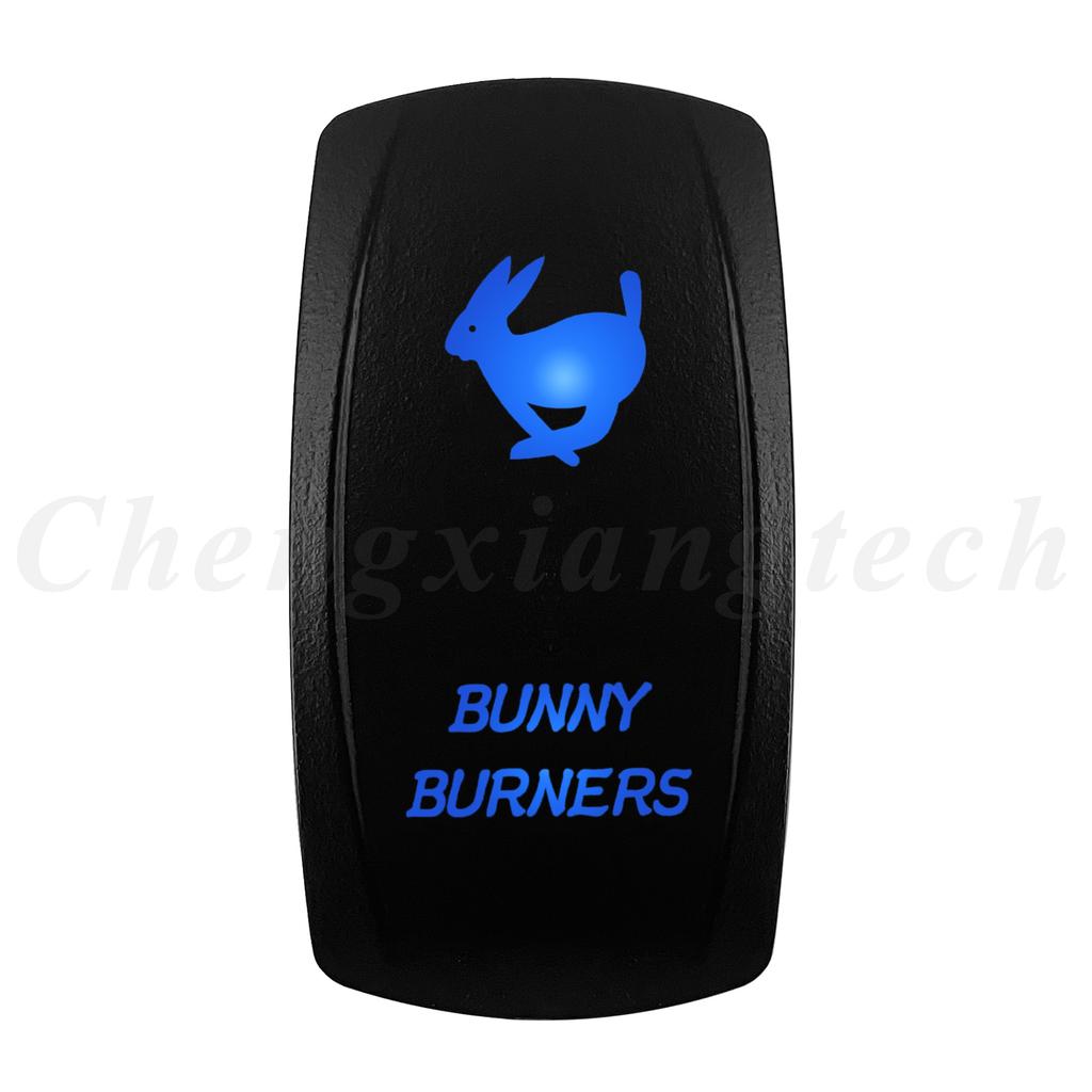 12V 20A Blue Led Car Boat Laser Rocker Switch ON OFF (ON) OFF ON OFF ON (ON) OFF ON (ON) OFF (ON) Waterproof